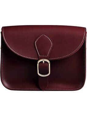 Small Retro Vegan Leather Crossbody Saddle Bag - Vintage Simple Handbag for